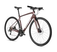 ROCKBROS RND CB1 Bicicleta de Trekking, 700C Bicicleta de Carretera de 20 Velocidades con Cuadro y Horquilla de Fibra de Carbono, Frenos de Disco Hidráulicos para Hombre Mujer L Marrón