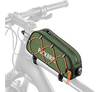 ROCKBROS Road to Sky Bolsa Manillar Bicicleta MTB, Bolsa Cuadro Tubo Superior Multifuncional para Bicicleta Montaña Carretera Ciclismo 0.7L, Verde