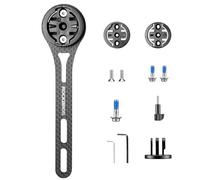 ROCKBROS Soporte para Ciclocomputador de Fibra de Carbono, Montura Delantera Alargada Ultraligera 13g, Compatible con Garmin Edge 540/1050, Wahoo, Bryton, Cámaras de Acción y Luces