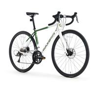 ROCKBROS SPIN W2M Bicicleta de Carretera, Cuadro de Aluminio 700C, Cambio Claris 2x8 Velocidades, Frenos de Disco Mecánicos, Ligera y Cómoda para Hombre y Mujer, Largas Distancias,Blanco Verde M