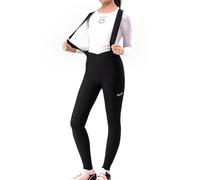 ROCKBROS TVI Culotte Largo Ciclismo para Mujer Invierno, Pantalón Térmico con 3D Acolchado Transpirable Secado Rápido para Bicicleta MTB, Negro