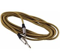 RockCable RCL 30206 TC Instrument Cable (braided) straight - straight 20Ft, gold