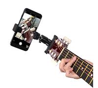 RockCheems Soporte para teléfono con Cabeza de Guitarra para transmisión en Vivo, enseñanza, grabación de Video, Compatible con Android y iPhone, Guitarra, bajo, Ukelele