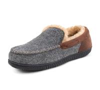 RockDove Hearthfire Zapatillas de espuma viscoelástica tipo mocasín para hombre, 42 EU, Carbón