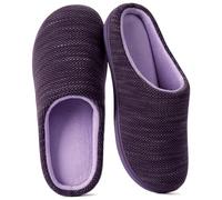 RockDove Pantufla de punto Birdseye con espuma viscoelástica para mujer, 42/43 EU, Berenjena