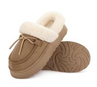 RockDove Pantuflas de plataforma con puntera tipo mocasín para mujer, 38 EU, Café