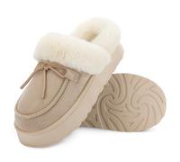 RockDove Pantuflas de plataforma con puntera tipo mocasín para mujer, 39 EU, Arena