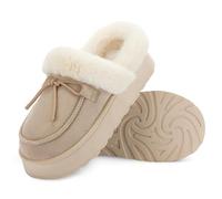RockDove Pantuflas de plataforma con puntera tipo mocasín para mujer, 40 EU, Arena