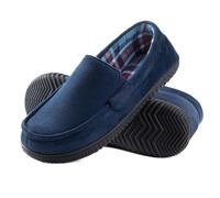 RockDove Zapatilla de Casa Loafer Forrada con Franela para Hombre, Talla 42 EU Hombre, Azul Marino