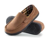 RockDove Zapatilla de Casa Loafer Forrada con Franela para Hombre, Talla 42 EU Hombre, Marrón
