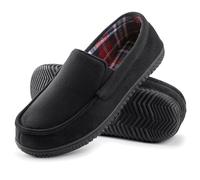 RockDove Zapatilla de Casa Loafer Forrada con Franela para Hombre, Talla 42 EU Hombre, Negro