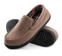 RockDove Zapatilla de Casa Loafer Forrada con Franela para Hombre, Talla 44 EU Hombre, Moca
