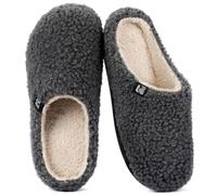 RockDove Zapatilla de Corcho con Forro de Lana Sherpa para Mujer, 42/43 EU, Gris oscuro