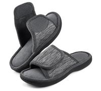 RockDove Zapatilla de Deslizamiento Ajustable con Espuma de Memoria para Hombre,42/43 EU, Gris