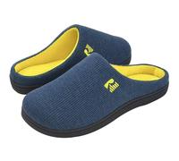 RockDove Zapatilla de dos tonos y espuma viscoelástica para Hombre, 42/43 EU, Azul Marino y Amarillo