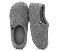 RockDove Zapatilla Interior de Peluche Teddy para Mujer con Parte Trasera Cerrada, 36/37 EU, Gris Oscuro