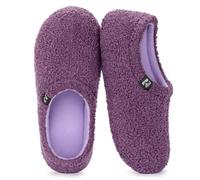 RockDove Zapatilla Interior de Peluche Teddy para Mujer con Parte Trasera Cerrada, 39.5 EU, Morado