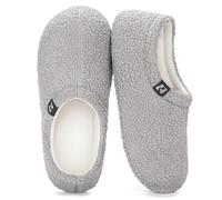 RockDove Zapatilla Interior de Peluche Teddy para Mujer con Parte Trasera Cerrada, 42/43 EU, Gris Claro