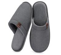RockDove Zapatillas Hombre LiteStep de pana con espuma viscoelástica y suela antideslizante, 40/41 EU, Gris claro