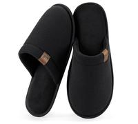 RockDove Zapatillas Hombre LiteStep de tejido waffle con espuma viscoelástica y suela antideslizante, 42/43 EU, Negro
