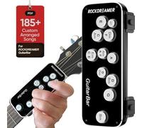 ROCKDREAMER GuitarBar - Prensatelas de guitarra para principiantes | Entrenador de guitarra | Accesorios esenciales de guitarra para principiantes | Herramientas de aprendizaje de guitarra | Aprende a