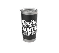 Rockeando esta vida de tía Vaso térmico de acero inoxidable de doble pared