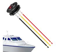 Rocker Button | 3 Pin Automotive Button - Pre-Wired Cable Red Lighted Toggle 12 V for Motor Marine Heater Panel Pump Motor RV