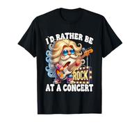 Rocker Gnome For Men And Women Id Rather Be At A Concert Camiseta