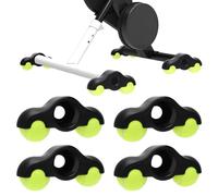 Rocker Plate Feet, 4 unidades de adaptadores de pie para bicicleta de interior, con 8 pelotas de tenis para entrenamiento intensivo, para entrenamiento de rodillos de Kickr Core