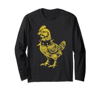 Rocker Rooster Punk Metal Rock and Roll Music Pollo Manga Larga