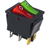 Rocker Switch 1/2 unidades/pila DPST luz 6 pines Snap-In / Off posición Snap Ship Ripper Switch 16 A/250 V 31 x 25 mm base de cobre (2 unidades)