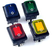 Rocker switch,Rocker Toggle Switch, Rocker Switch 1pcs 4 PIN Heavy Duty Waterproof Rocker Switch 220V