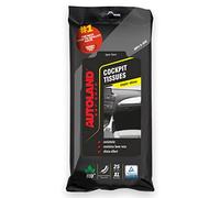 Rocket Car Shop Paños de cuidado de cabina Autoland con cera de abeja, acabado mate, 25 unidades, para superficies plásticas, madera o cubiertas de cuero, cuidado del coche para interiores (Super