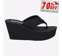 Rocket Dog Buzo Banda Mujer Vestido Casual Moda Sandalias sin Cordones Negro