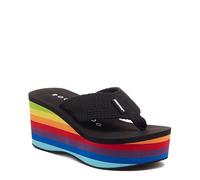Rocket Dog Crush, Chanclas Mujer, Negro/Multicolor, 39 EU