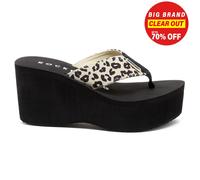 Rocket Dog Crush Leon Plataforma Leopardo Mujer de Dedo Sandalias Verano Playa