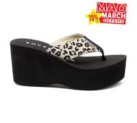 Rocket Dog Crush Leon Plataforma Leopardo Mujer de Dedo Sandalias Verano Playa