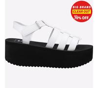 Rocket Dog Helio Terrence Sandalia Plataforma Casual Mujer Blanca