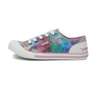 Rocket Dog Jazzin Aloe - Lona a Rayas para Mujer, Color de Corbata Rosa, 36 EU