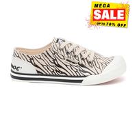 Rocket Dog Womens Jazzin Rainbow Plimsolls Trainers Black