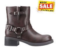 Rocket Dog Nino Mujer Botas Estilo Motero Chic Moda Botas de Media Caña Marrón