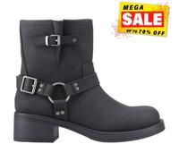 Rocket Dog Nino Mujer Botas Estilo Motero Chic Moda Botas de Media Caña Negro