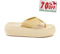 Rocket Dog Sandy Raffia Sandalias De Plataforma Para Mujer Casual Beige