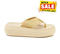 Rocket Dog Sandy Raffia Sandalias De Plataforma Para Mujer Casual Beige