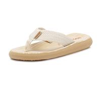 Rocket Dog Sundeck - sandalias de dedo de lona para mujer, Beige (DOUBLE CREAM DB8), 39