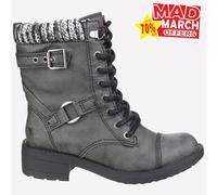Rocket Dog Thunder, Botas de Combate Mujer, Black, 36 EU