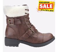 Rocket Dog Travis Mujer Chica Clásico Casual Moda Botas Estilo Motero Marrón