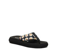 Rocket Dog Women's SPOTLIGHT2 Daisy Field Cotton Flip-Flop, Black, 6