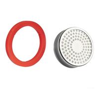 Rocket E61 - Colador de ducha (58 mm, con junta de silicona para máquinas de espresso de Rocket, repuesto para una distribución uniforme del agua y un mejor sabor del café), color rojo/plateado (2)