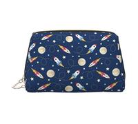 Rocket in Space - Bolsa organizadora de artículos de aseo de piel, bolsa de maquillaje para mujer, Gold, Talla única, Neceser